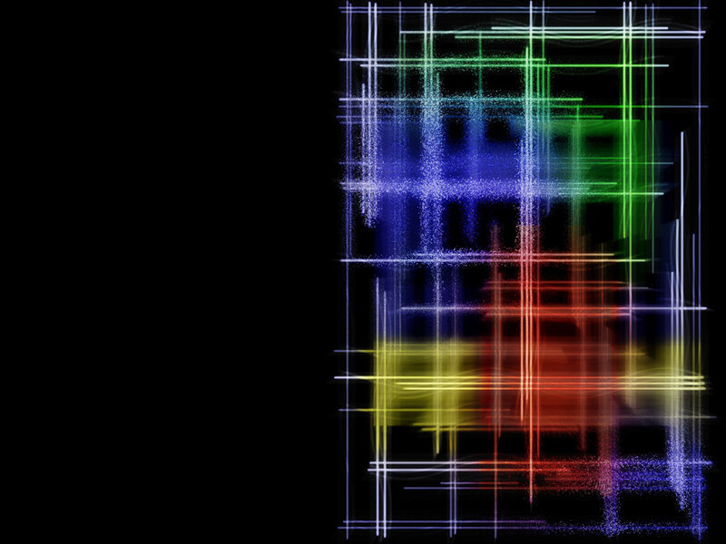 colorful grid lines on black