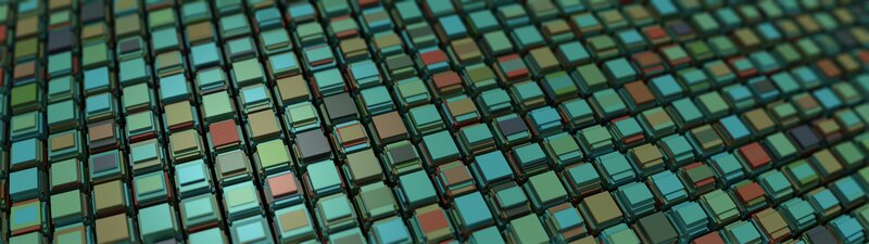 Colorful Grid of Cubes — Green
