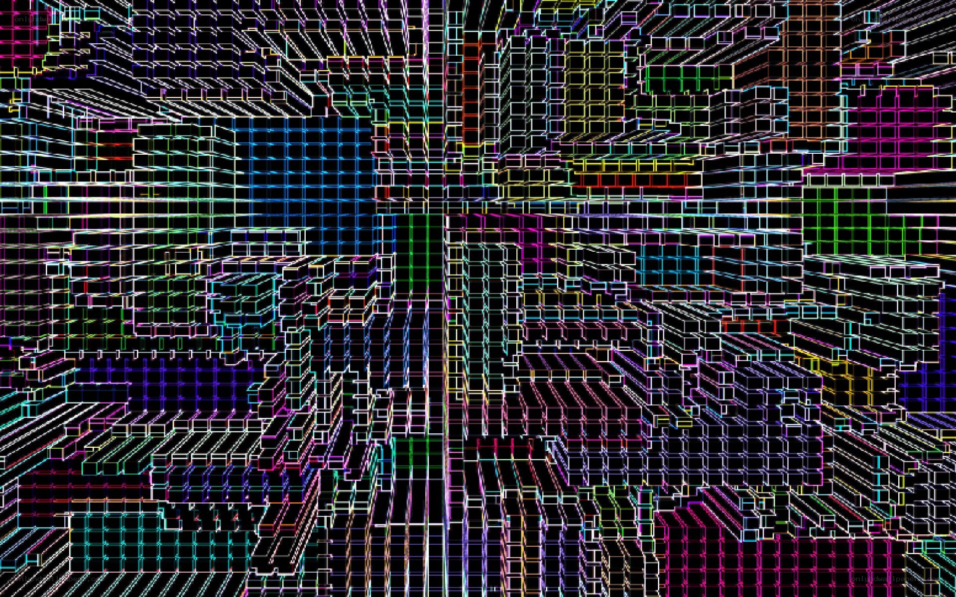 colorful grid of cubes