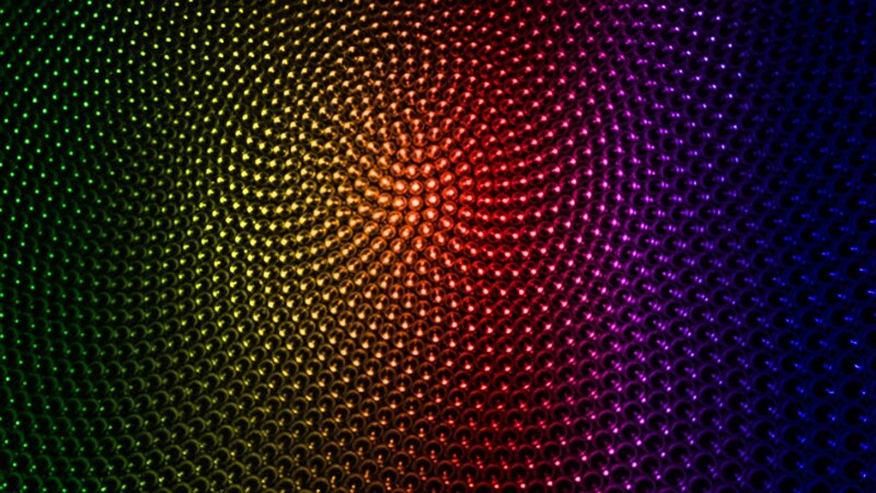 colorful grid of lights