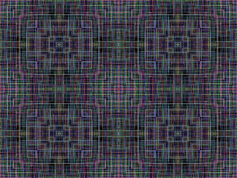 Colorful Grid Pattern — Black, Geometric