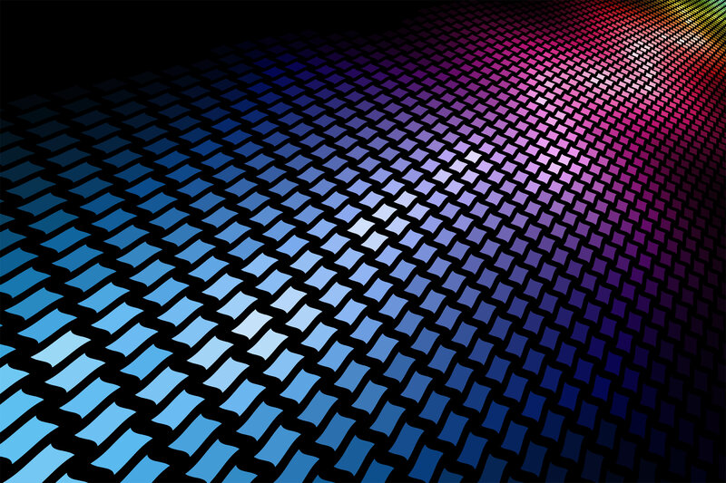 Colorful Grid Pattern — Blue
