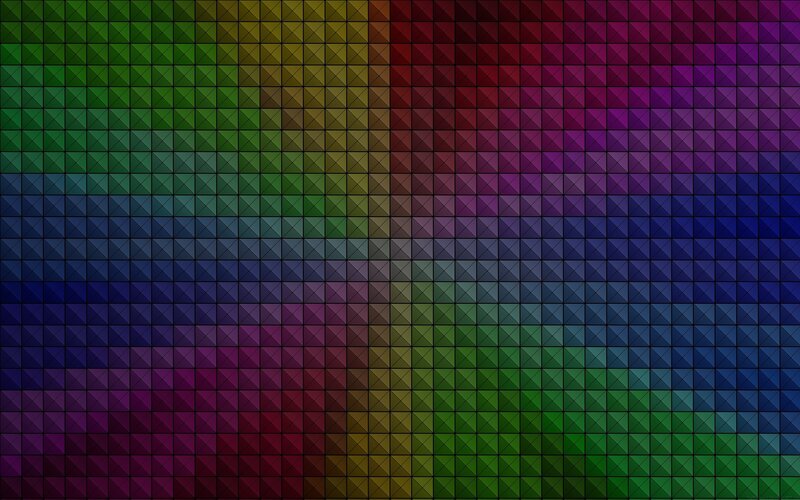 Colorful Grid Pattern — Green, Calm, Abstract