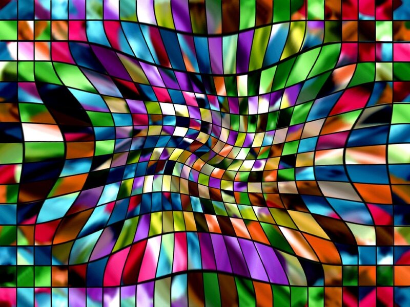 Colorful Grid Pattern — Purple