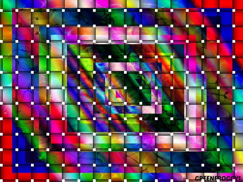 Colorful Grid Pattern — Red, Vibrant, Abstract