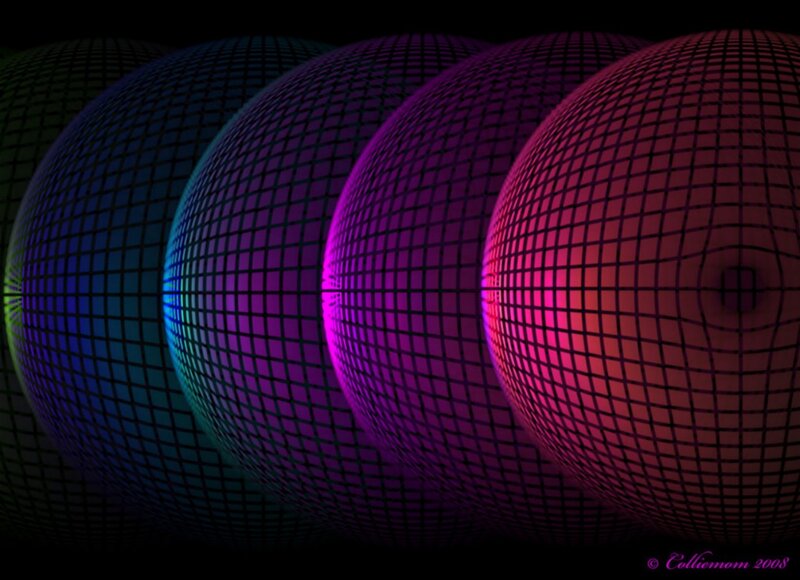Colorful grid spheres