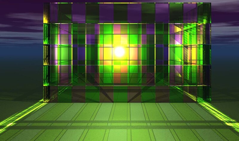 Colorful grid structure