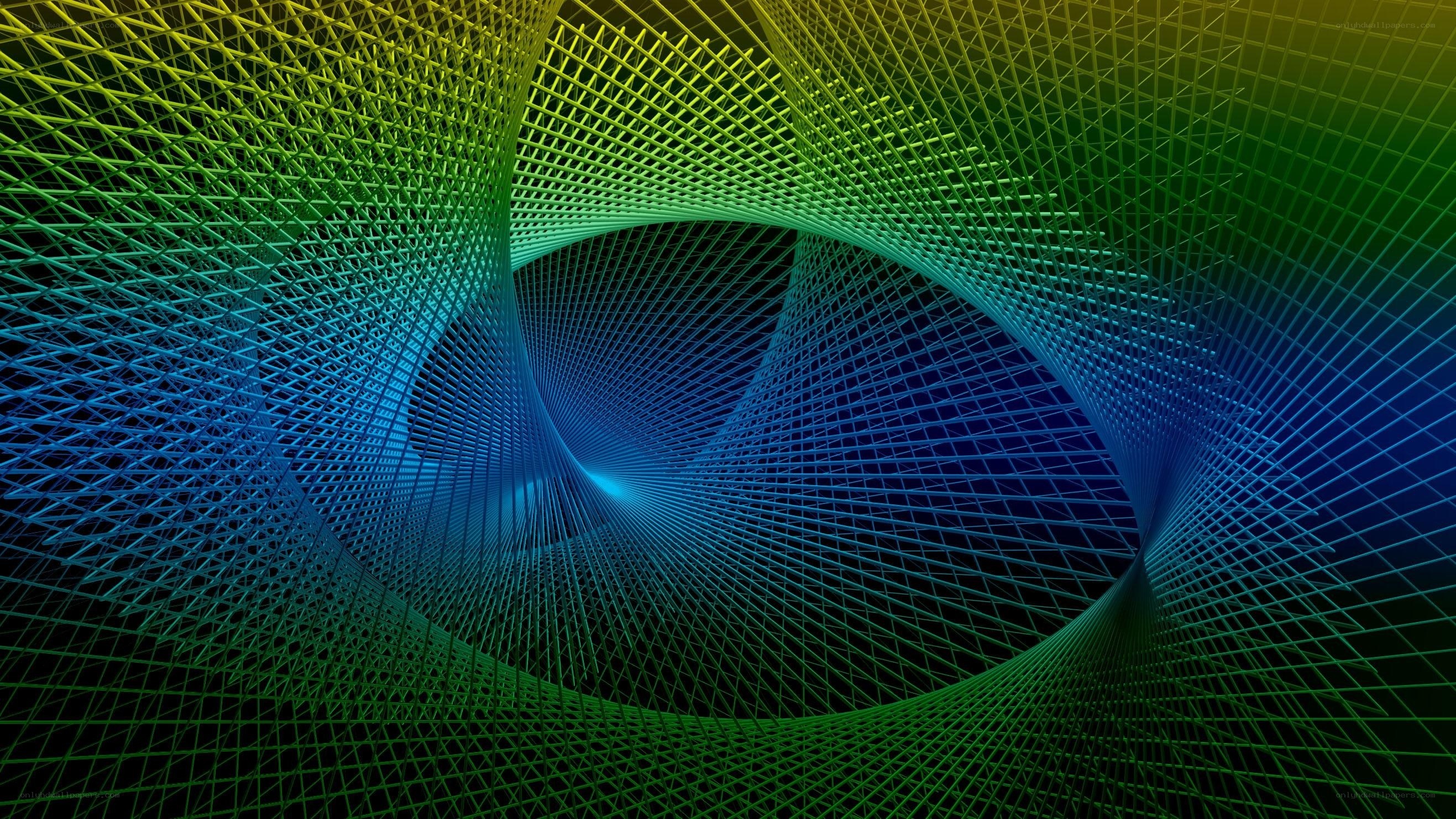 Colorful grid tunnel