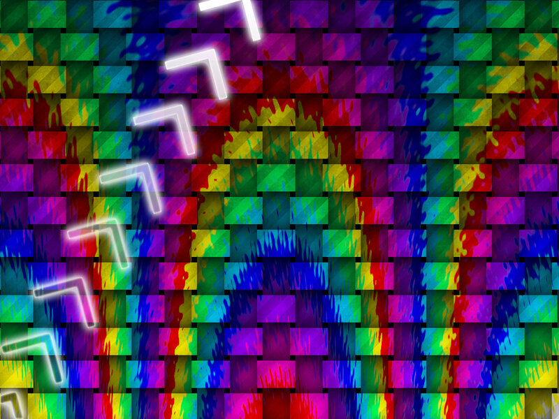 colorful grid with arrows