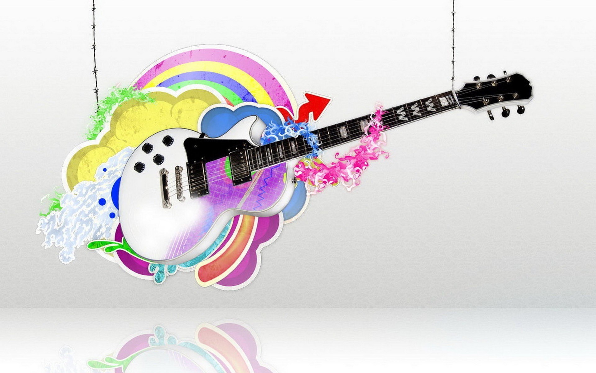 colorful guitar art