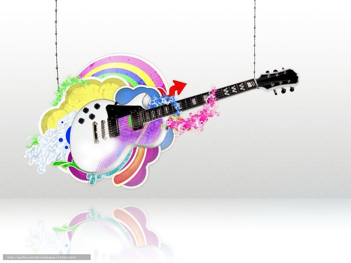 Colorful guitar art