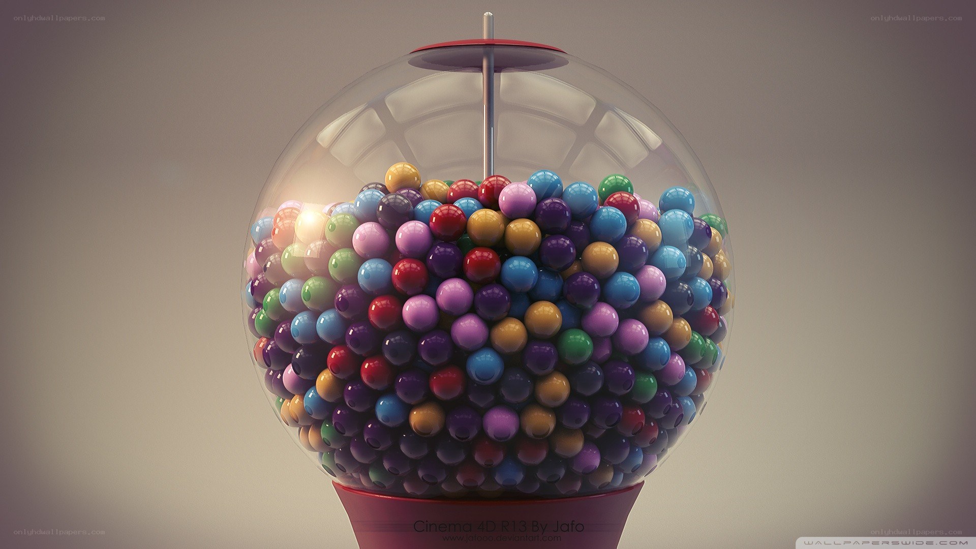 Colorful gumball machine