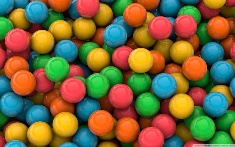 Colorful Gumballs — Red, Playful, 3d Render