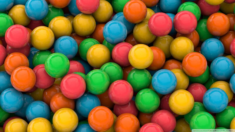 Colorful Gumballs — Red, Playful