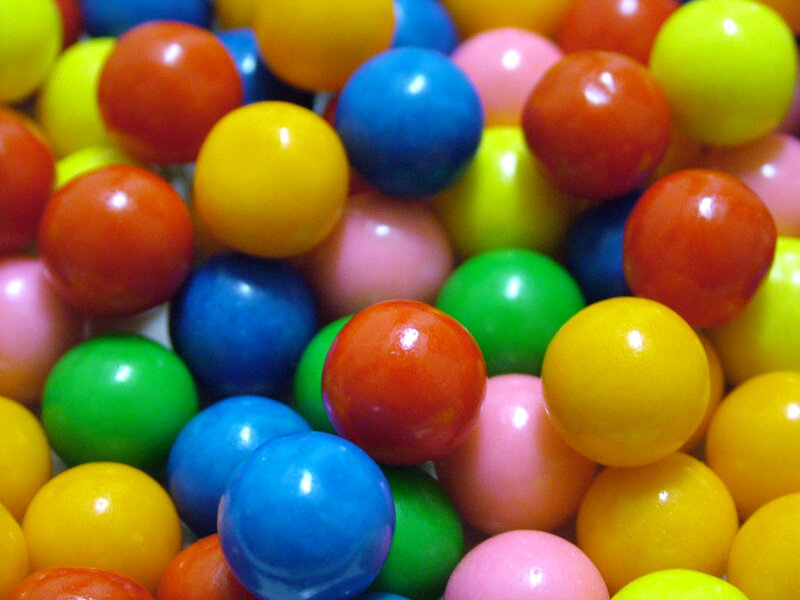 Colorful Gumballs — Yellow, Vibrant