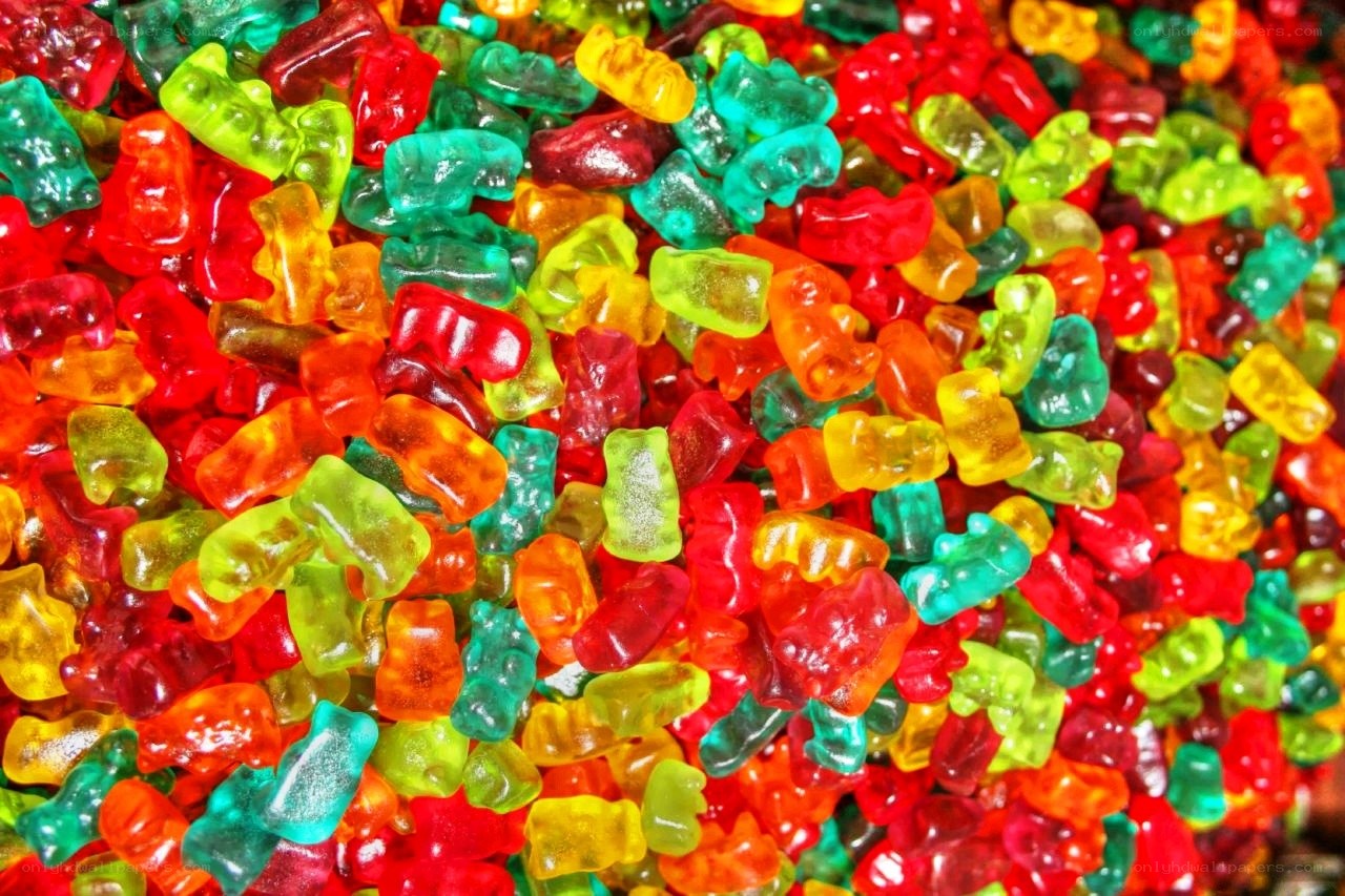 Colorful gummy bears