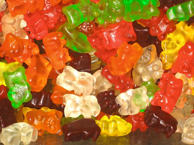 Colorful gummy bears