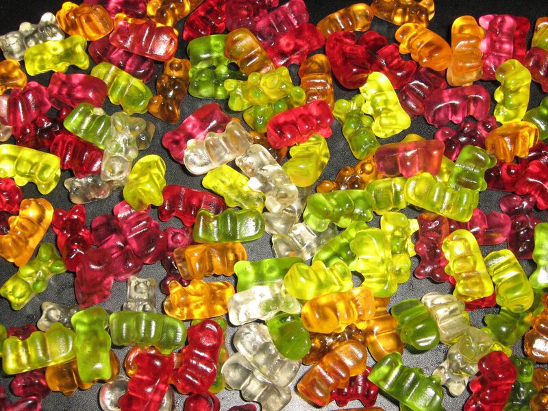 Colorful gummy bears