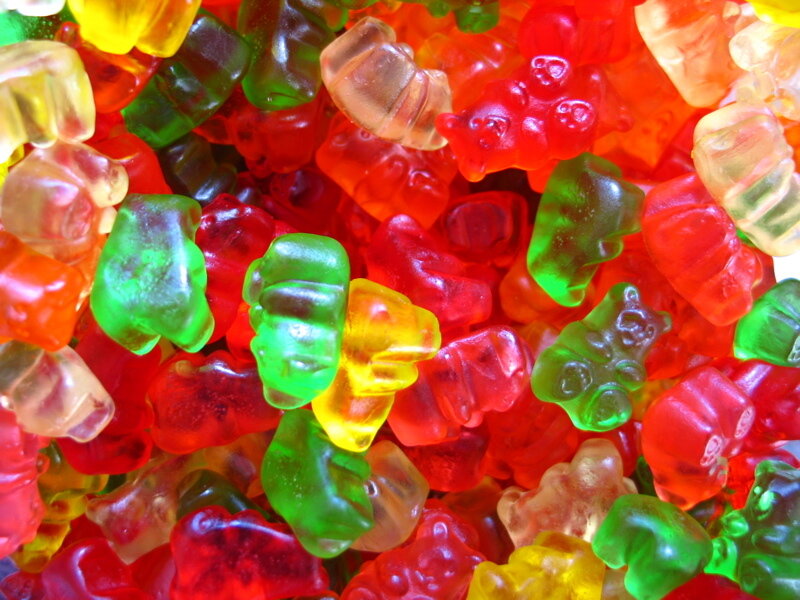 Colorful gummy bears