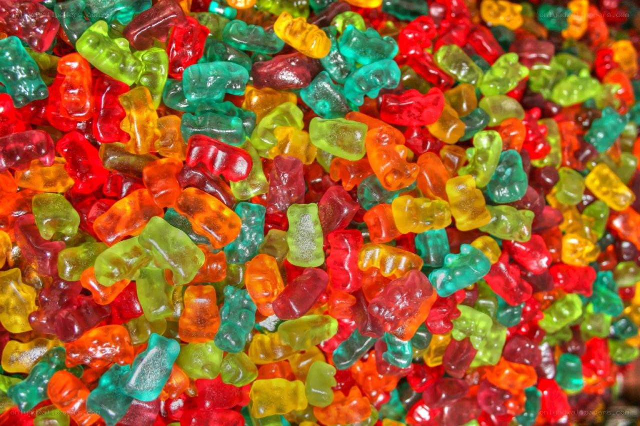 Colorful gummy bears
