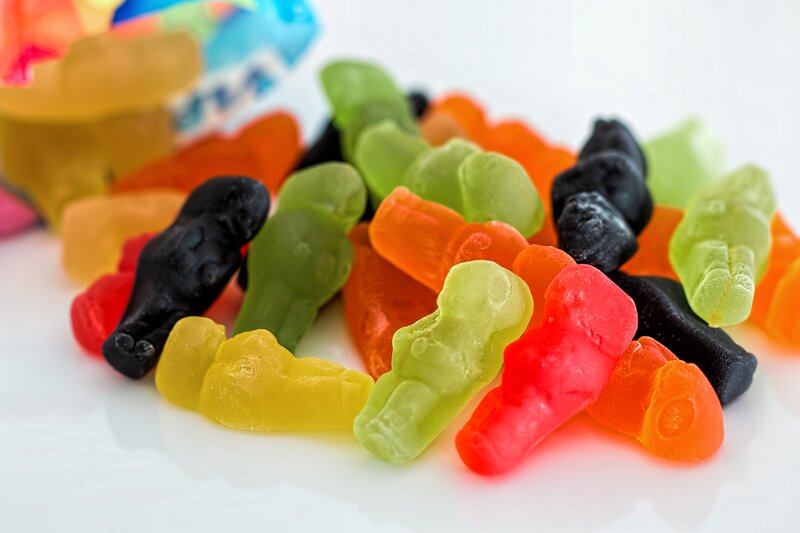 Colorful Gummy Bears — Red, Bright, Photograph, Gummy Candies