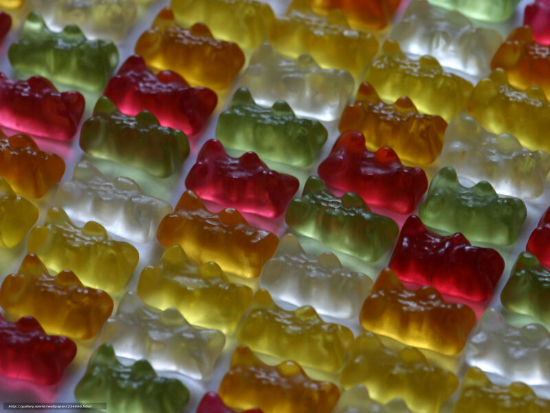 Colorful Gummy Bears — Red, Bright, Photograph