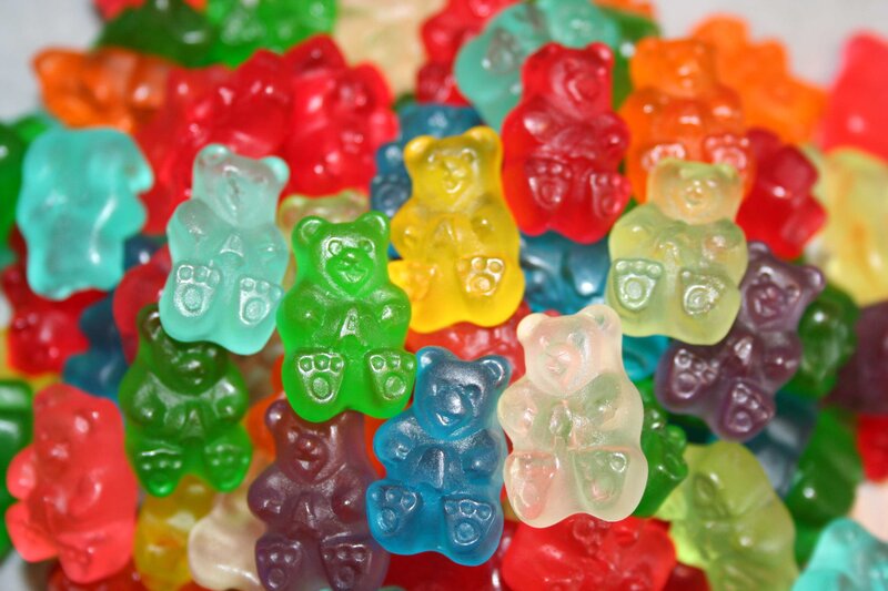 Colorful Gummy Bears — Red, Playful