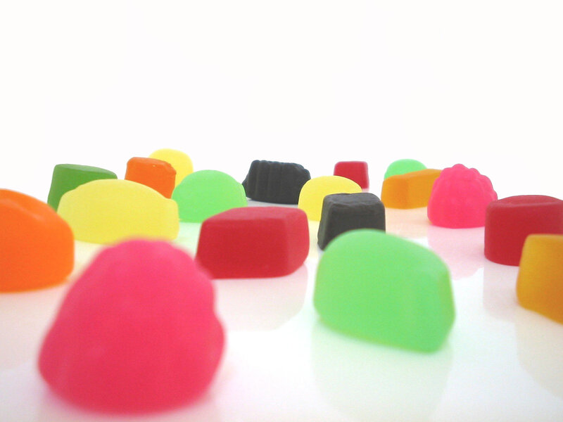 Colorful Gummy Candies — Pink, Bright