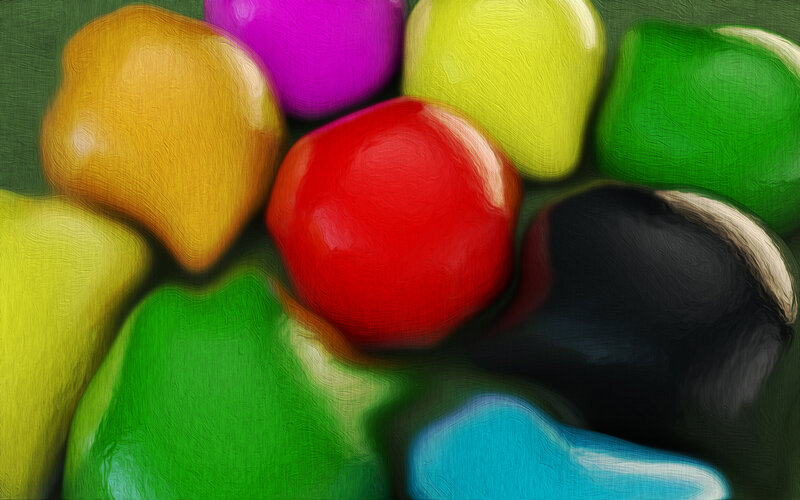 Colorful Gummy Candies — Red, Vibrant