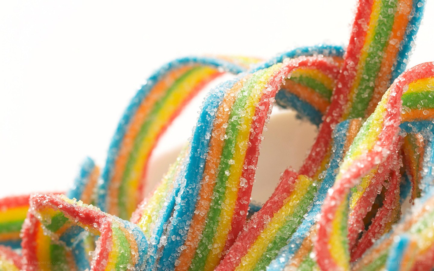colorful gummy candy strips