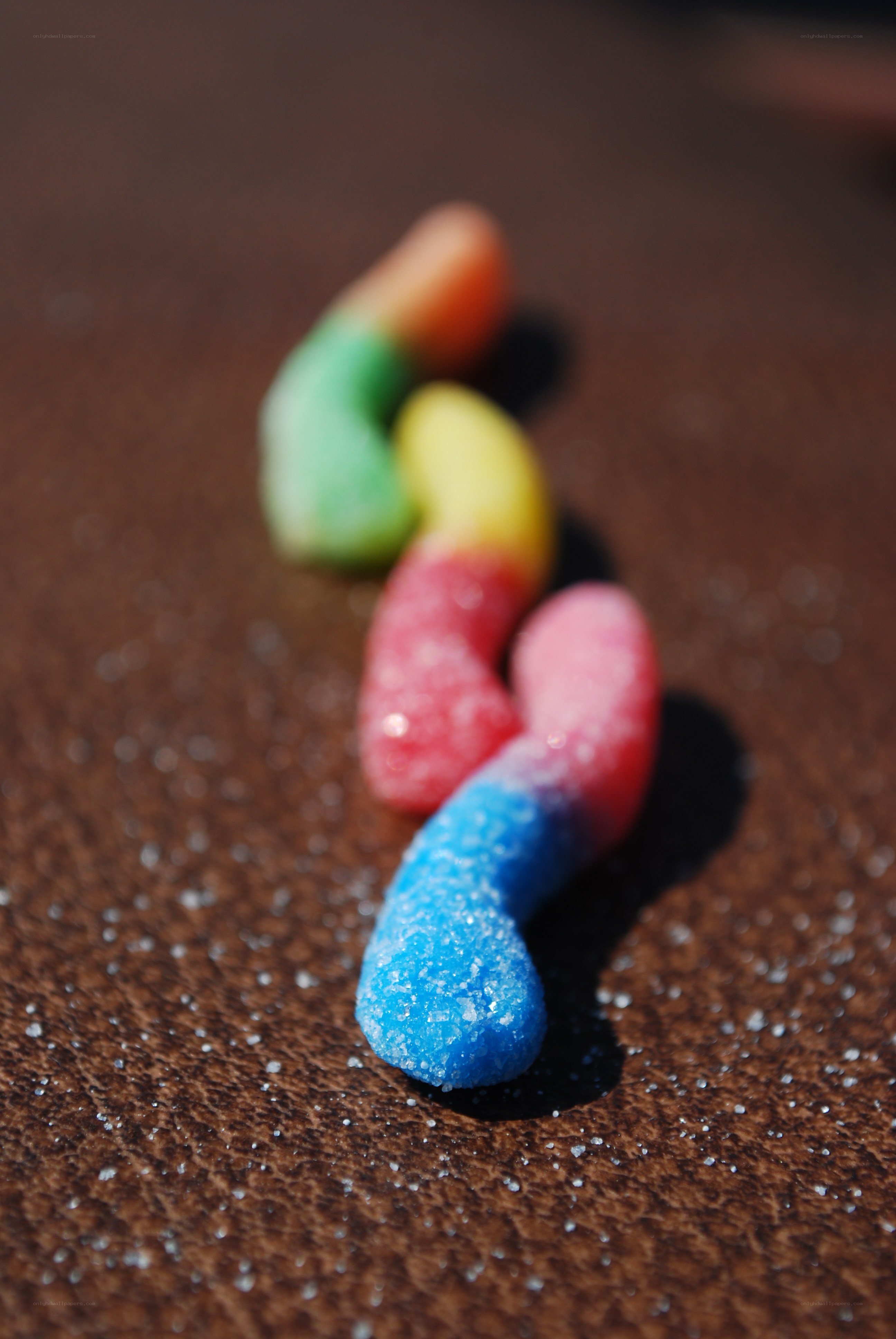 colorful gummy worms