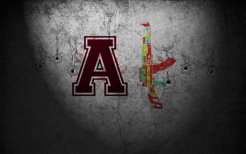 Colorful Gun and Letter A
