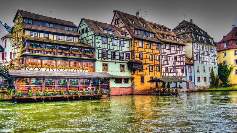 Colorful Half-timbered Buildings
