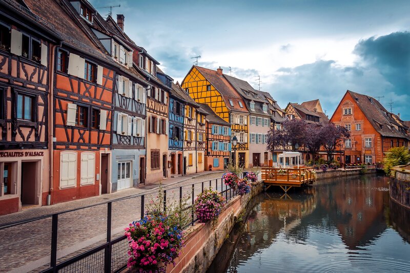 Colorful Half-timbered Houses — Orange