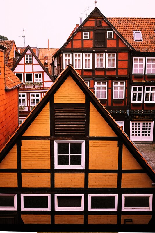 Colorful half-timbered houses