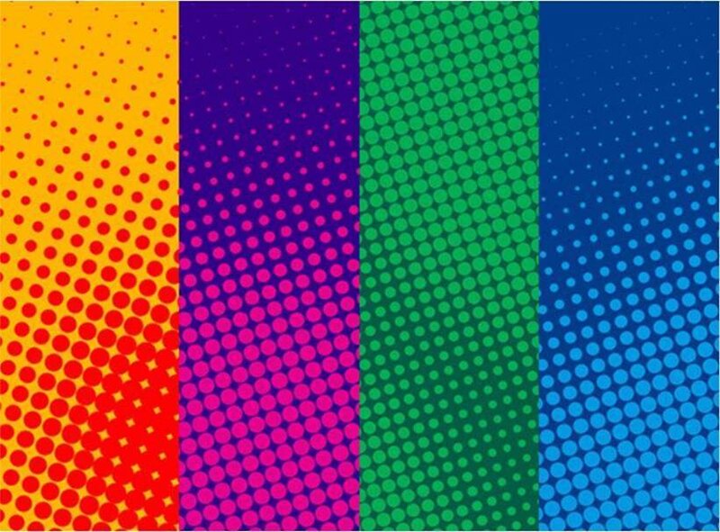 colorful halftone patterns