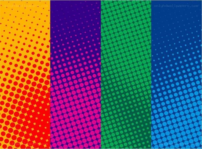 colorful halftone patterns