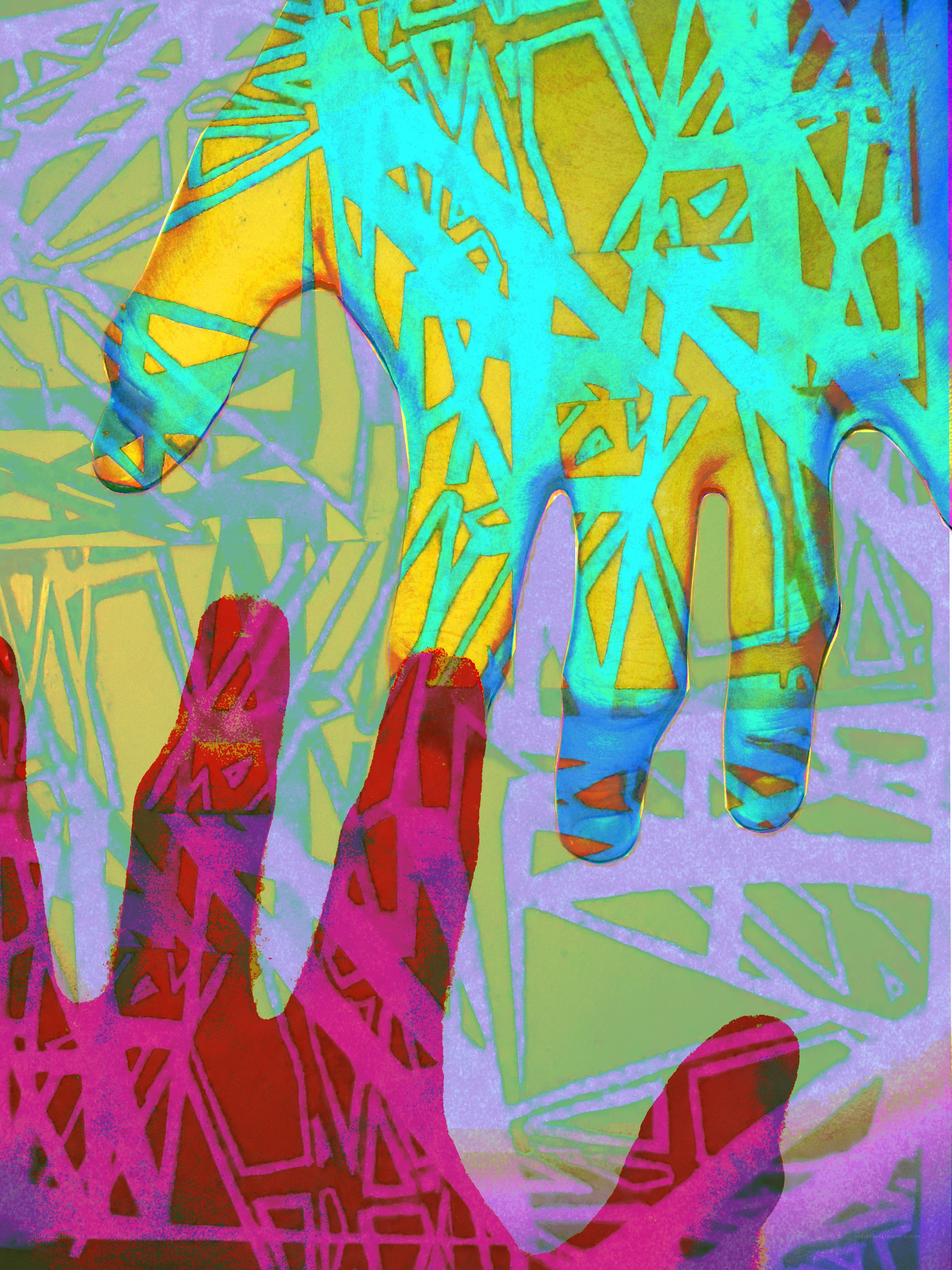 Colorful hand art