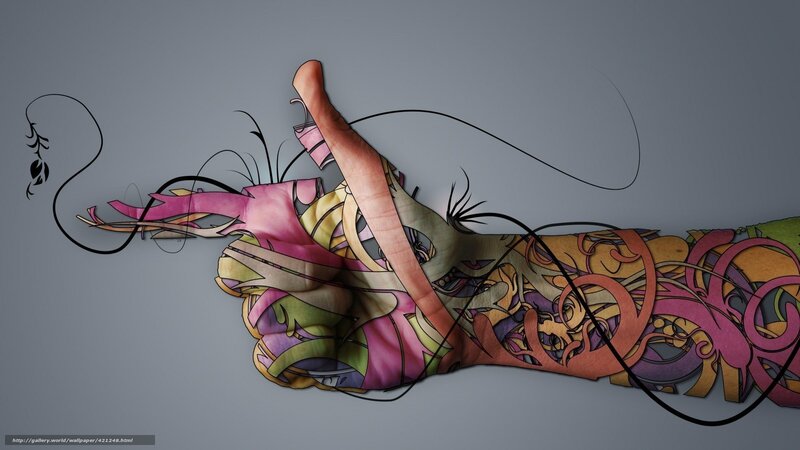Colorful Hand Illustration