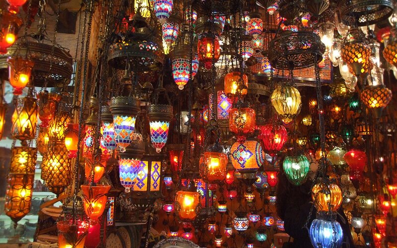 Colorful Hanging Lanterns — Orange