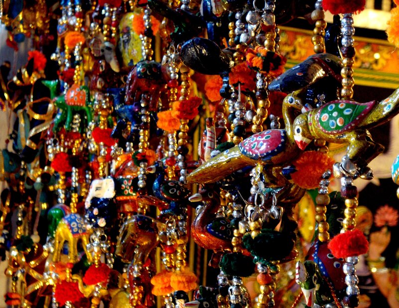 Colorful Hanging Ornaments — Gold