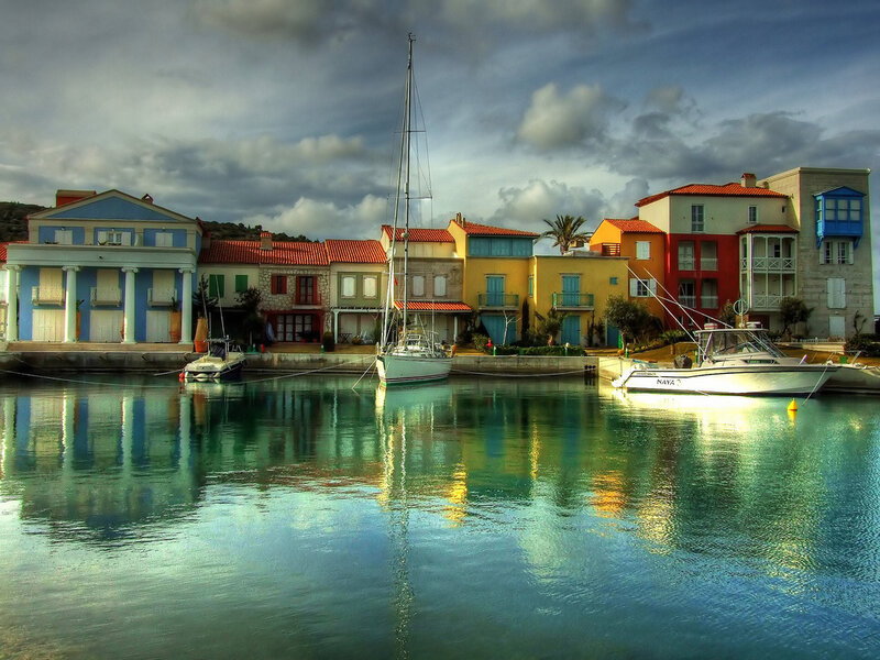 Colorful Harbor Buildings