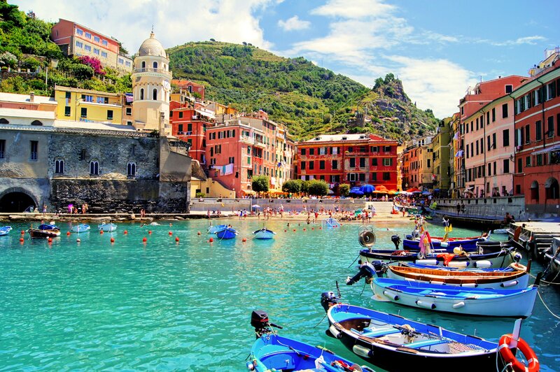 Colorful harbor in Cinque Terre