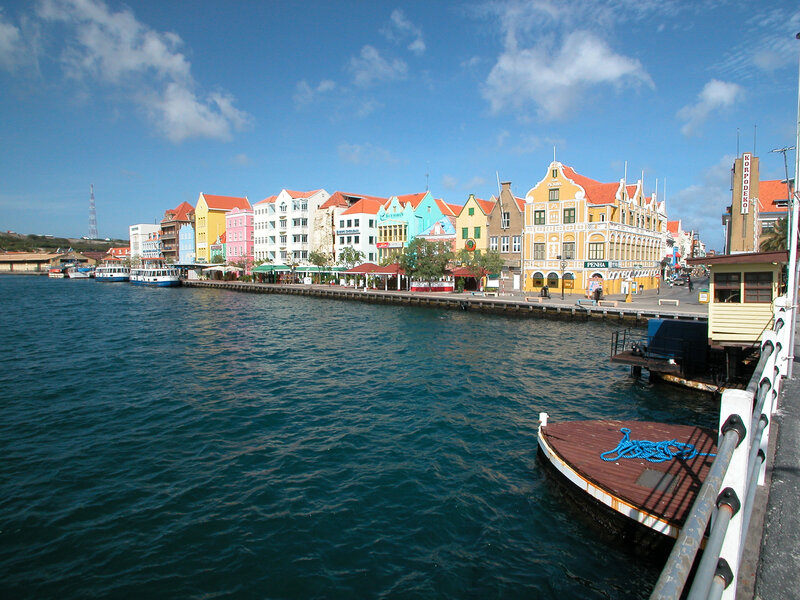 Colorful harbor in Curaçao