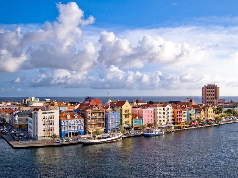 Colorful harbor in Curaçao