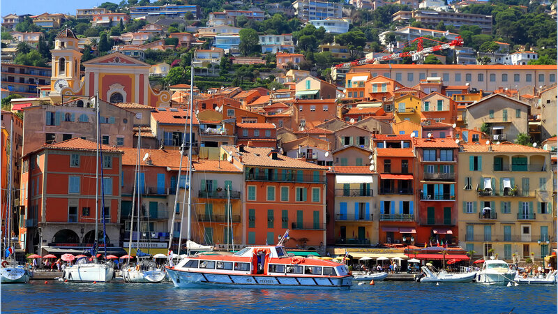 Colorful Harbor Town — Blue