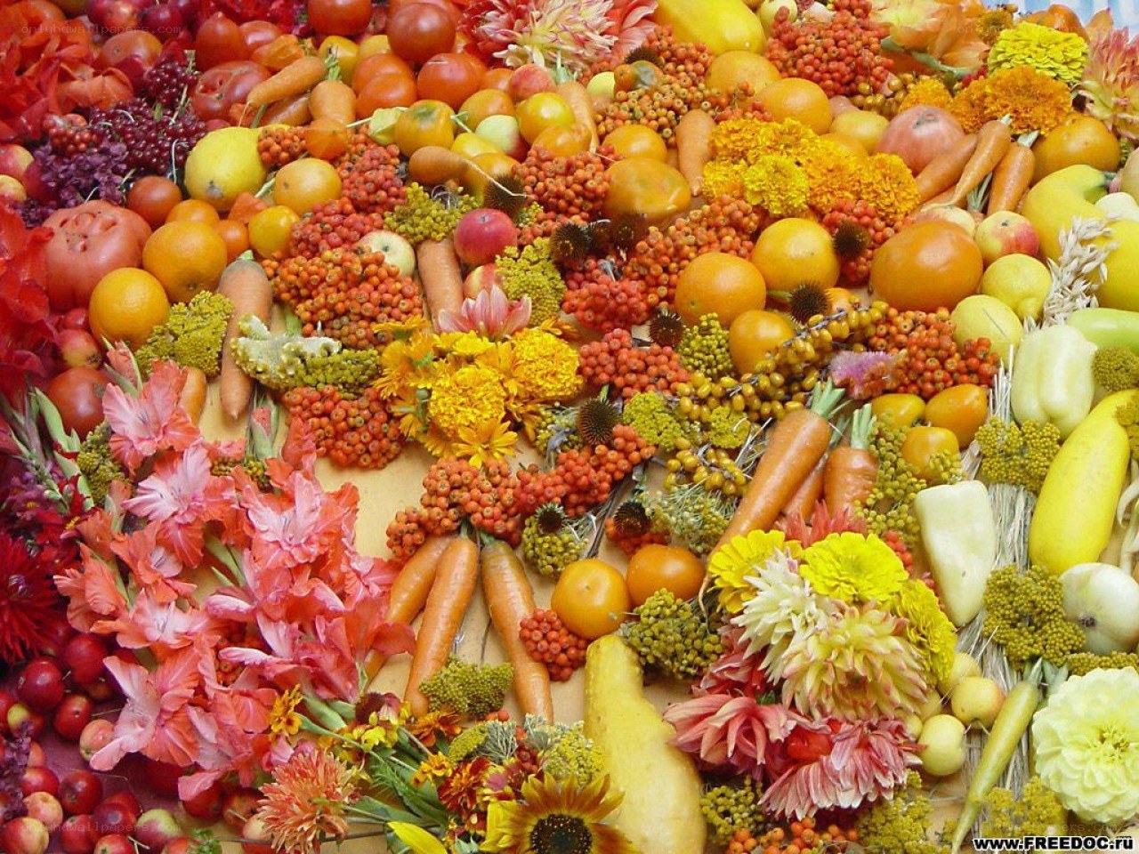 Colorful harvest arrangement