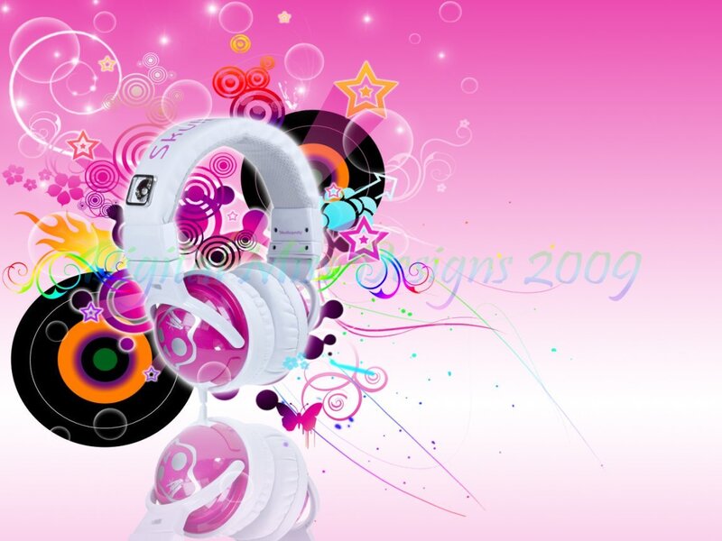 colorful headphones wallpaper