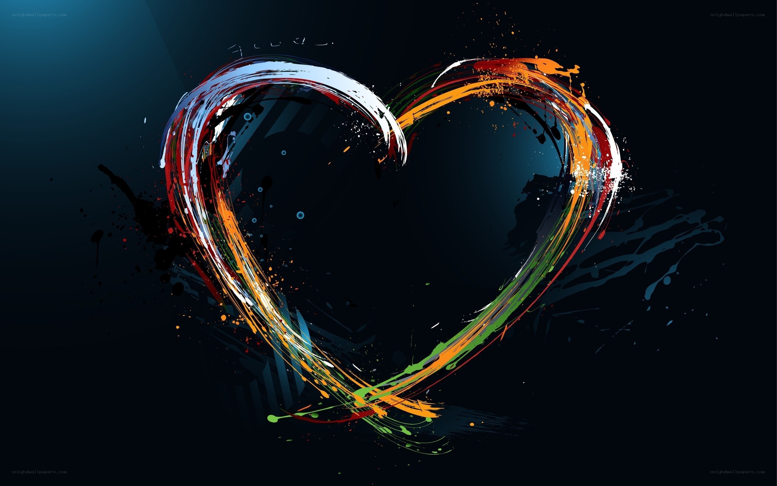 colorful heart abstract art
