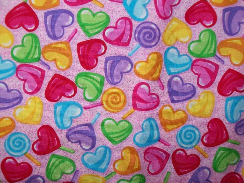 colorful heart and lollipop pattern